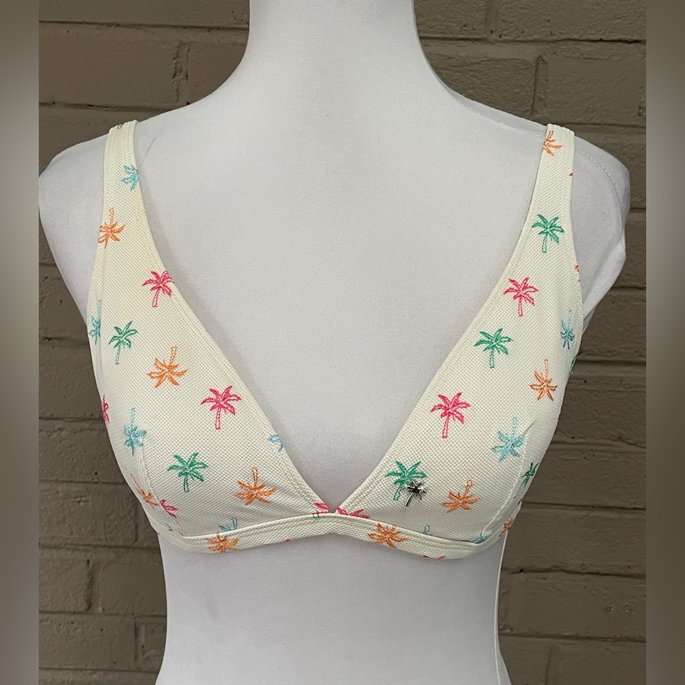 H&M Palm tree 🌴print bikini top  M